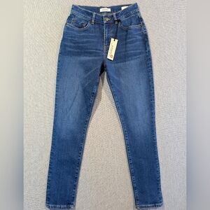 Aiosaku Lana Slim Fit Mid Rise Jeans Women's 27 Blue Organic Recycled Vintage